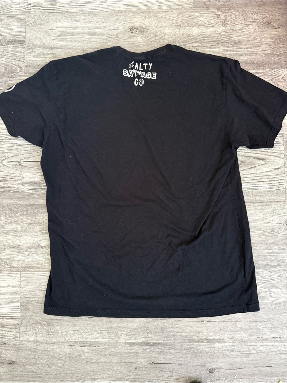 Salty Savage Black Short Sleeve Graphic Tee - Men's Casual Shirt - Picture 4 of 4